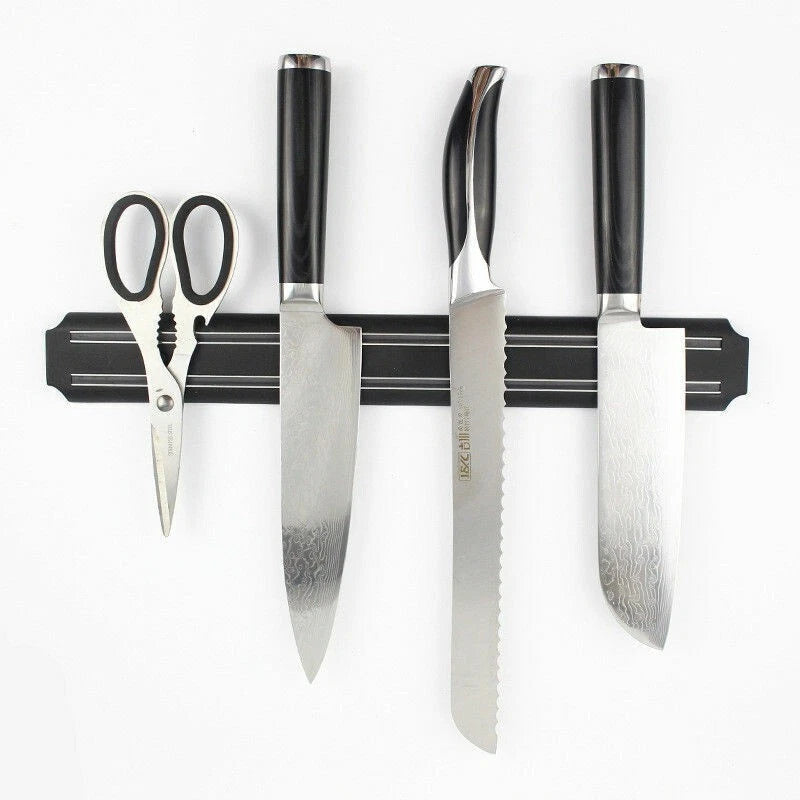 13 Inch Wall Mount Magnetic Knife Scissor Storage Holder Rack Strip Kitchen Tool
