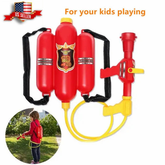 Fireman Toys Fire Extinguisher Water Gun Kids Backpack Beach Toy For Kid's Party