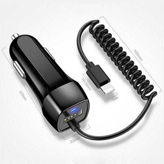 Car Charger Adapter for iPhone 14 13 12 11 Pro Max X XS Fast Charging Cable cord
