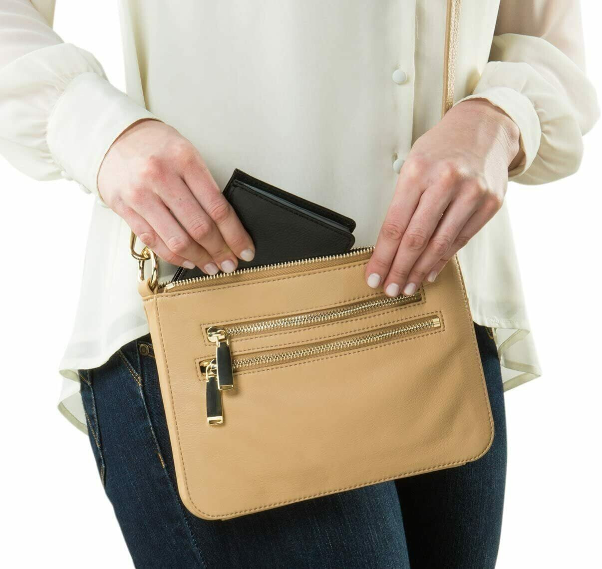 Wonder Wallet Amazing Slim Thin Wonder RFID Wallets As Seen on TV Black Leather