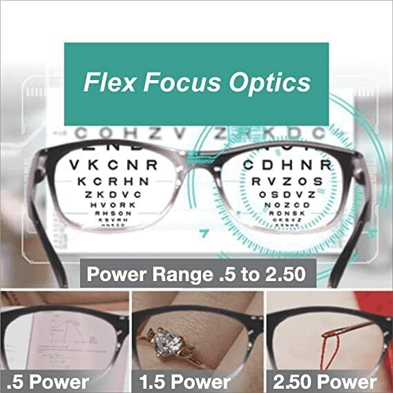 One Power Auto Focus Presbyopi Reading Glasses Readers Adjustable 0.5-2.5 Unisex