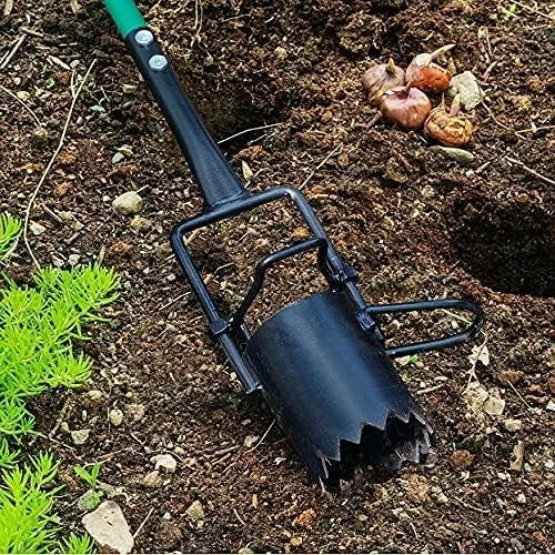 Versatile Long-Handle Garden Tool - 5-in-1 for Digging, Weeding & Transplanting