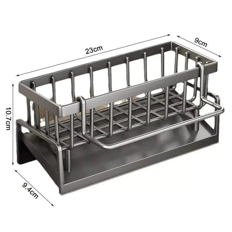 Drain Rack Storage Holder Shelf-Kitchen Sink Faucet Sponge Soap Cloth US - Picture 5 of 7