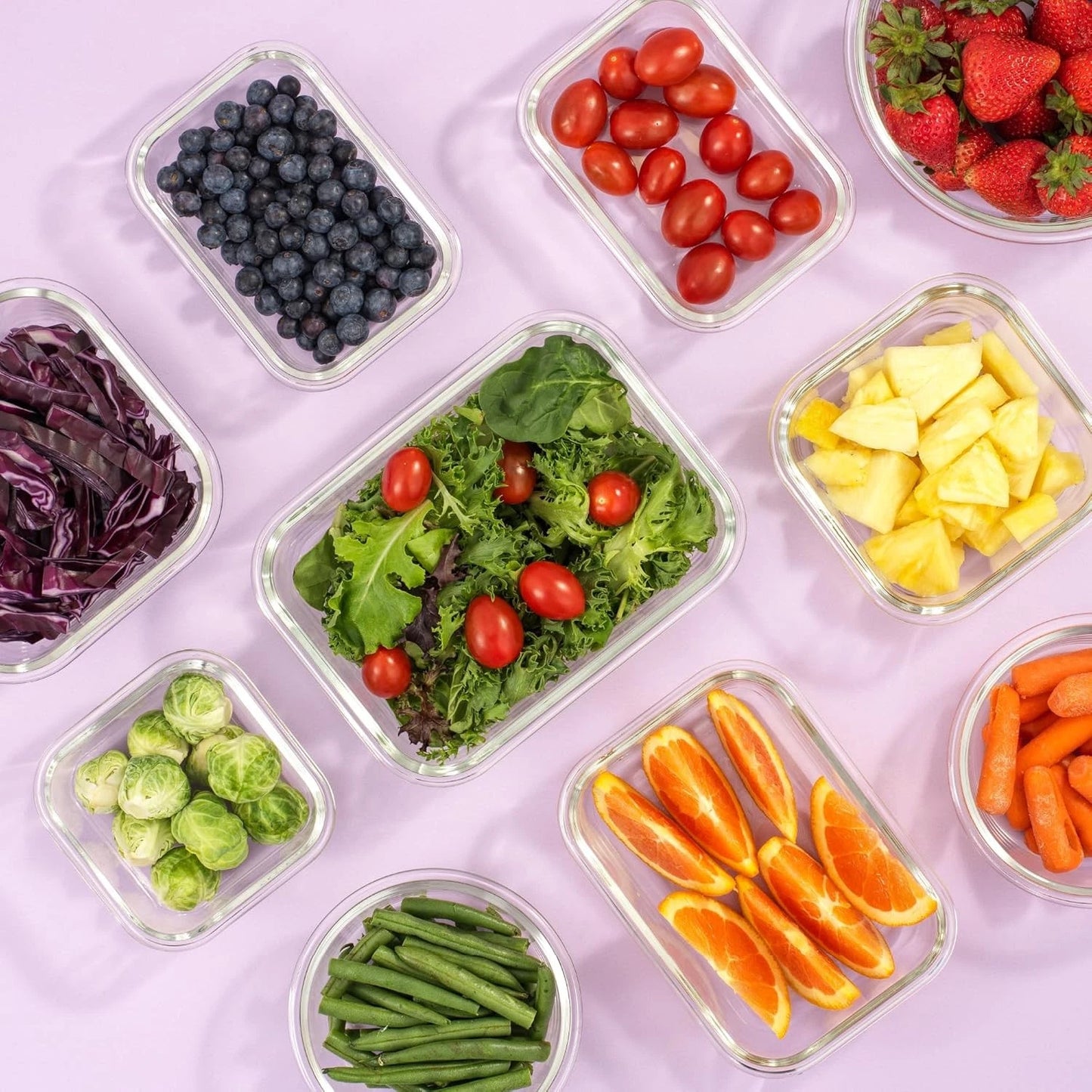 Glass Storage Containers with Lids, Food Storage Containers for Pantry & Kitchen