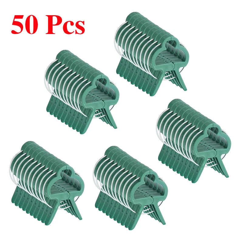 100PC LARGE PLANT & GARDEN CLIPS Support Tomato Vegetable Trellis Twine Ties