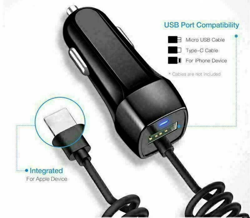 Car Charger Adapter for iPhone 14 13 12 11 Pro Max X XS Fast Charging Cable cord