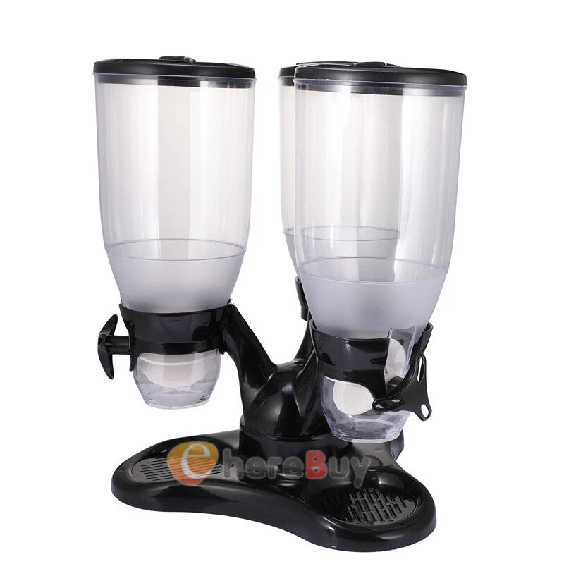 10.5L DRY FOOD STORAGE TRIPLE CEREAL DISPENSER CONTAINER DISPENSE MACHINE HOME