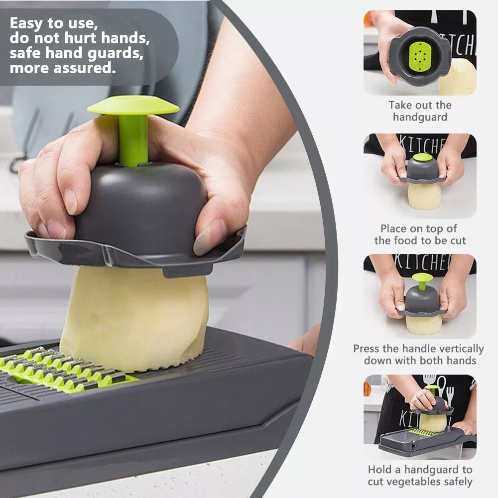 16-In-1 Vegetable Fruit Kitchen Chopper Cutter Food Onion Veggie Dicer Slicer US