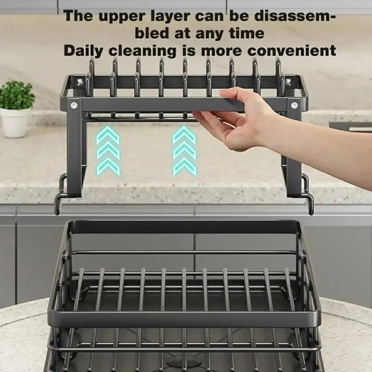 Dish Drying Rack Kitchen Stainless Steel Organizer Dish Bowl Drainer StorageRack