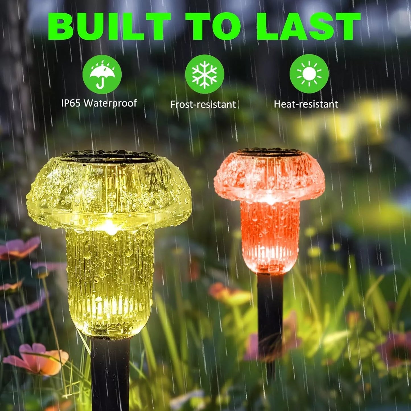 8 Pack Solar Garden Lights Outdoor Waterproof Pathway LED Lights Landscape Yard