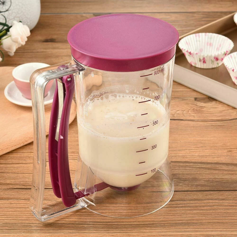 900ml Batter Dispenser DIY Muffin Cupcake Pancake Kitchen Measuring Baking Tools
