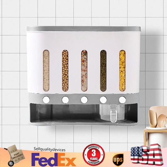Kitchen Cereal Containers Storage Dry Food Containers Wall Mounted Dispenser