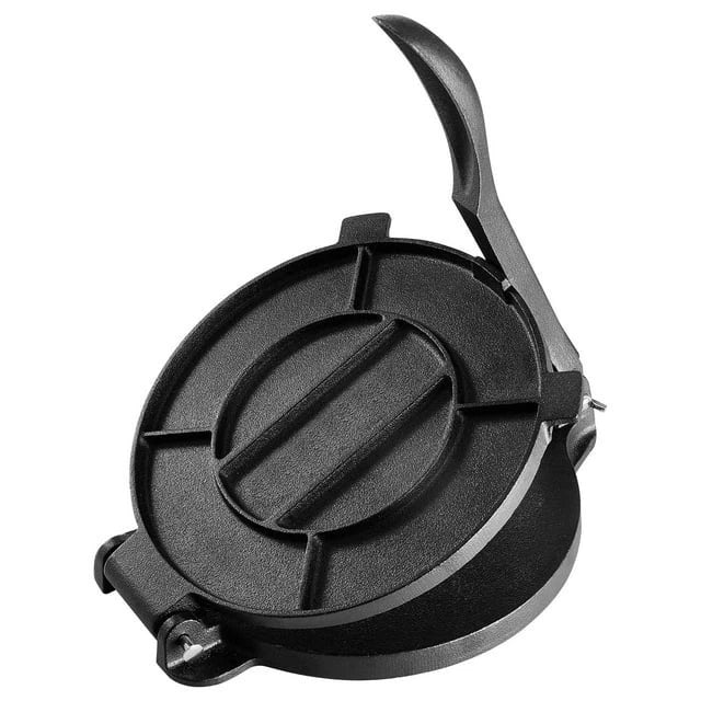 KFFKFF Tortilla Press, 10-Inch Cast Iron Roti & Tortilla Maker, with 100 Sheets