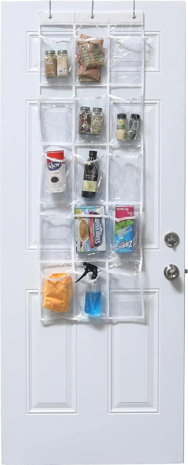 Effortless Organization: 2-Pack Clear Over-the-Door Hanging Storage Solution