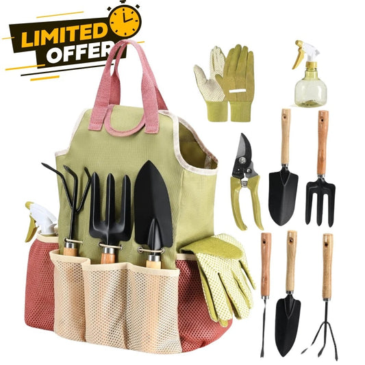 Gardening Tools Set of 10 ? Complete Heavy Duty Garden Tools Set with Fashion...