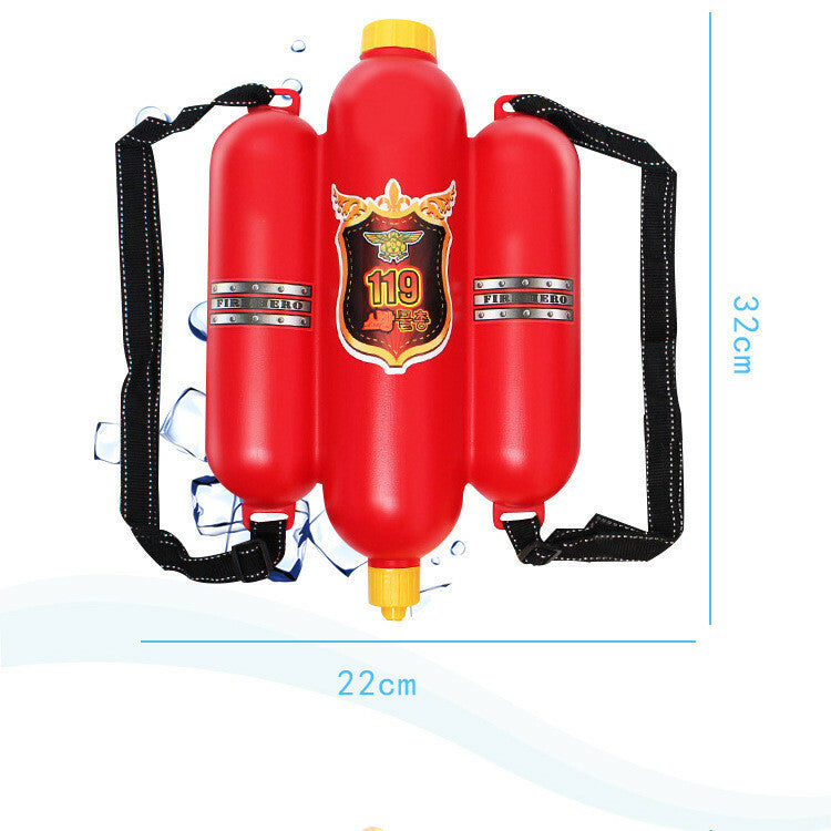 Fireman Toys Fire Extinguisher Water Gun Kids Backpack Beach Toy For Kid's Party