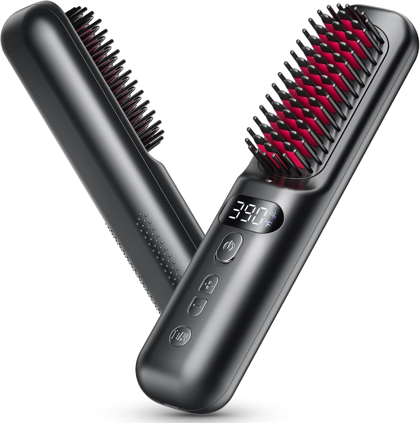 Hair Straightener Comb Portable Pro Electric Beard Straightening Brush Heat Hot
