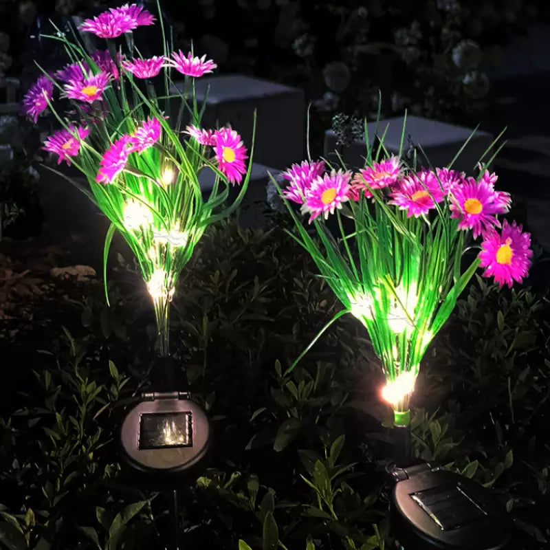 Solar Garden Lights Outdoor Waterproof LED Flower Stake Lamp Yard Patio Decor