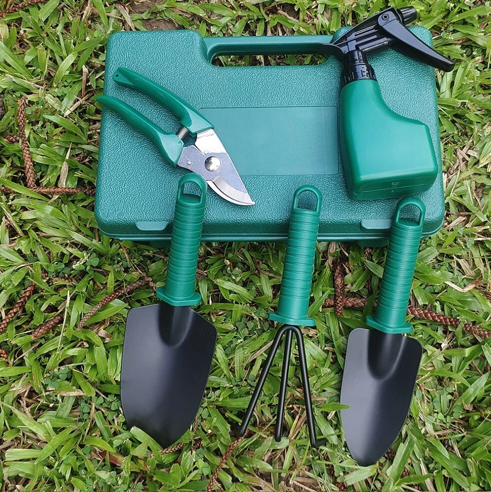 Five piece set of gardening tools