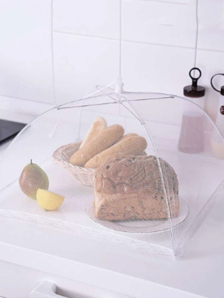 Foldable Mesh Food Cover - Anti-Fly, Dustproof for Dining Table & Outdoor Use