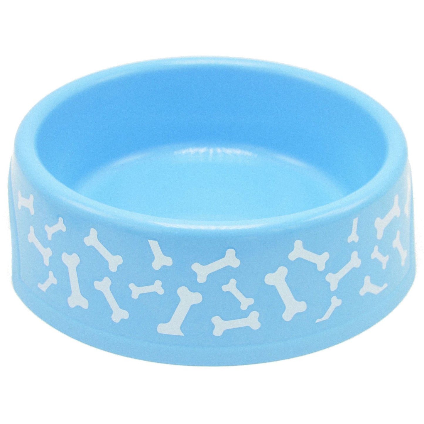 Pet Dog Cat Food Feeding Water Dish Plastic Plate Bowl with Bones 2 Qt (2.89 L)