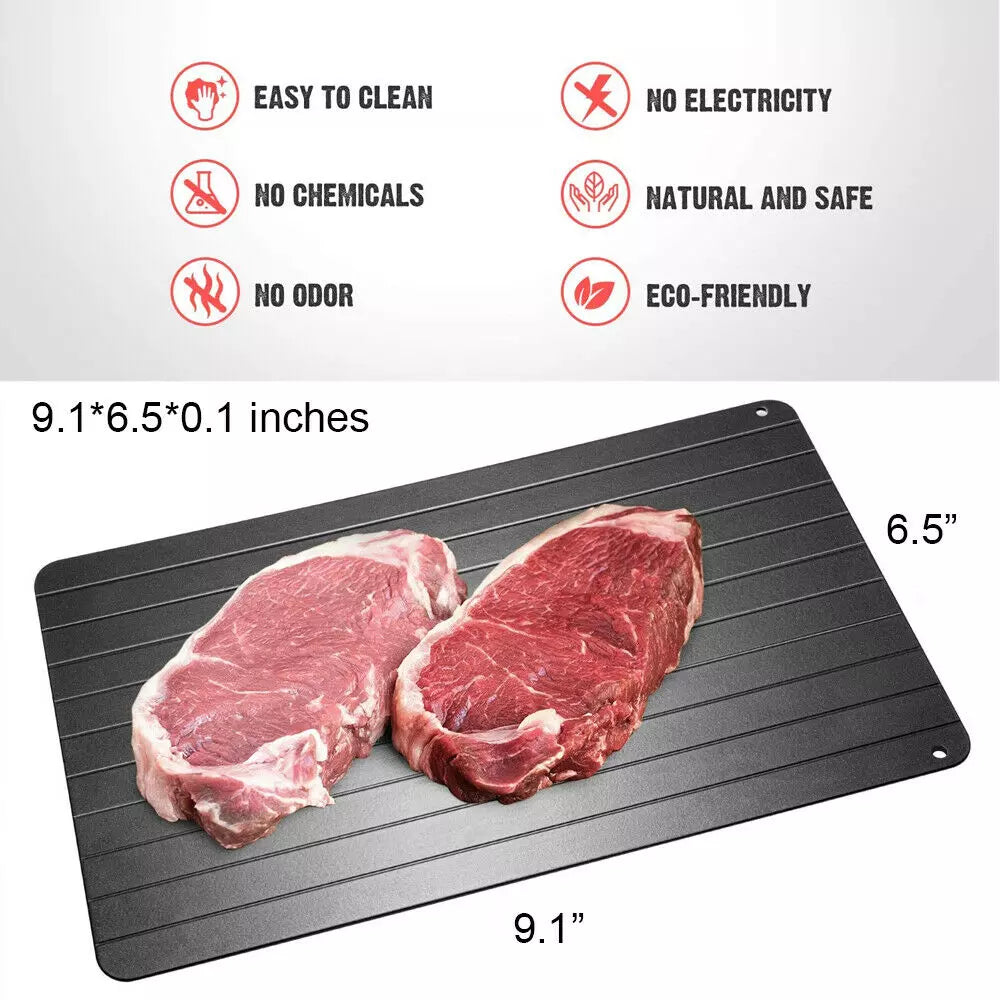 Fast Defrosting Tray Rapid Thawing Board Safe Defrost Meat Frozen Food Plate US