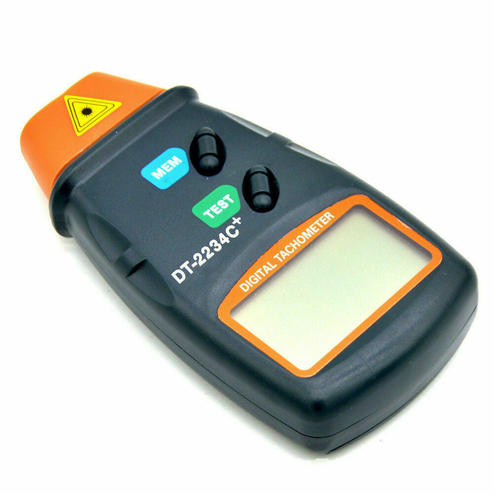 Digital Tachometer Non Contact Laser Photo RPM Tach Meter Motor Speed Gauge New