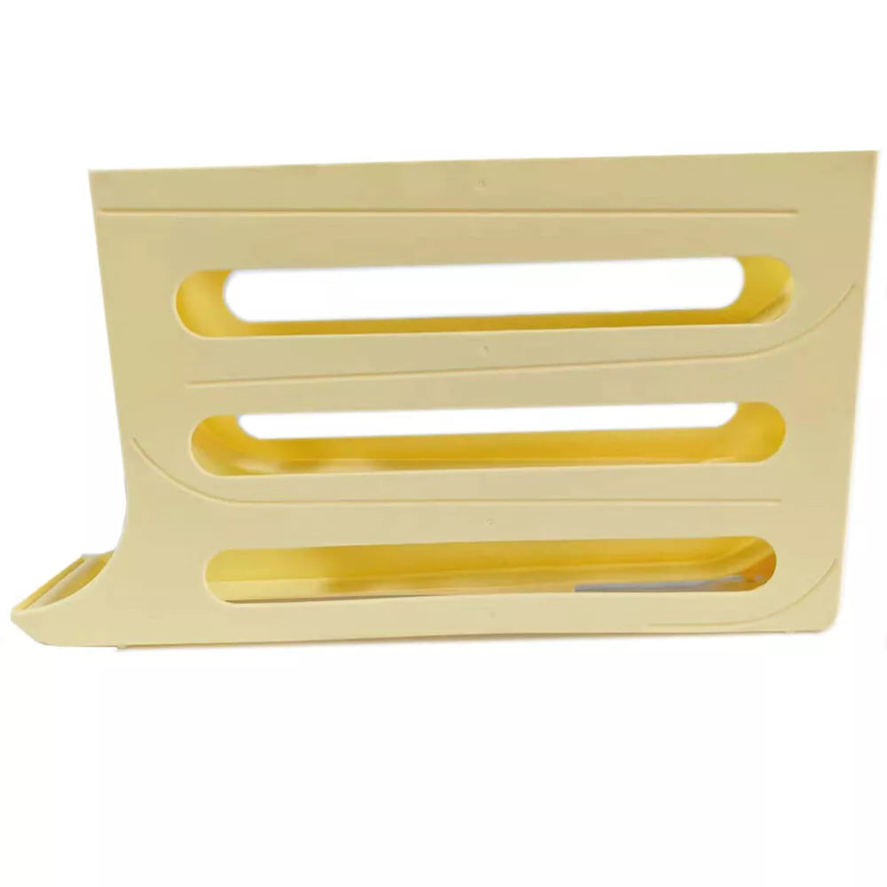 Kitchen Roll down Egg Dispenser & Storage For Refrigerator Organizer Rack Holder