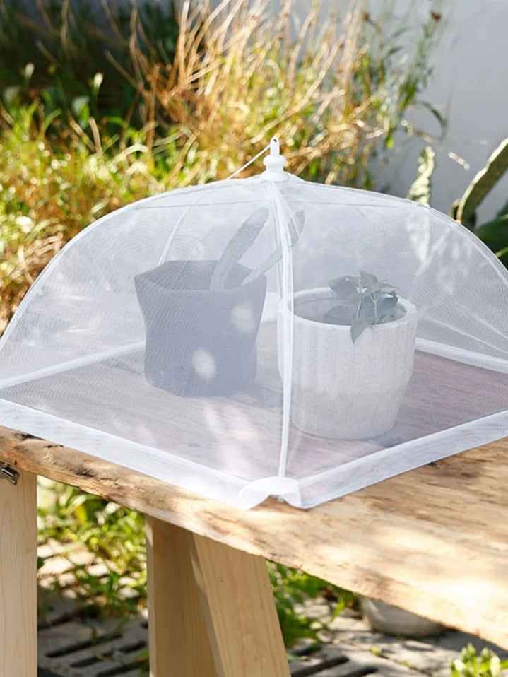 Foldable Mesh Food Cover - Anti-Fly, Dustproof for Dining Table & Outdoor Use