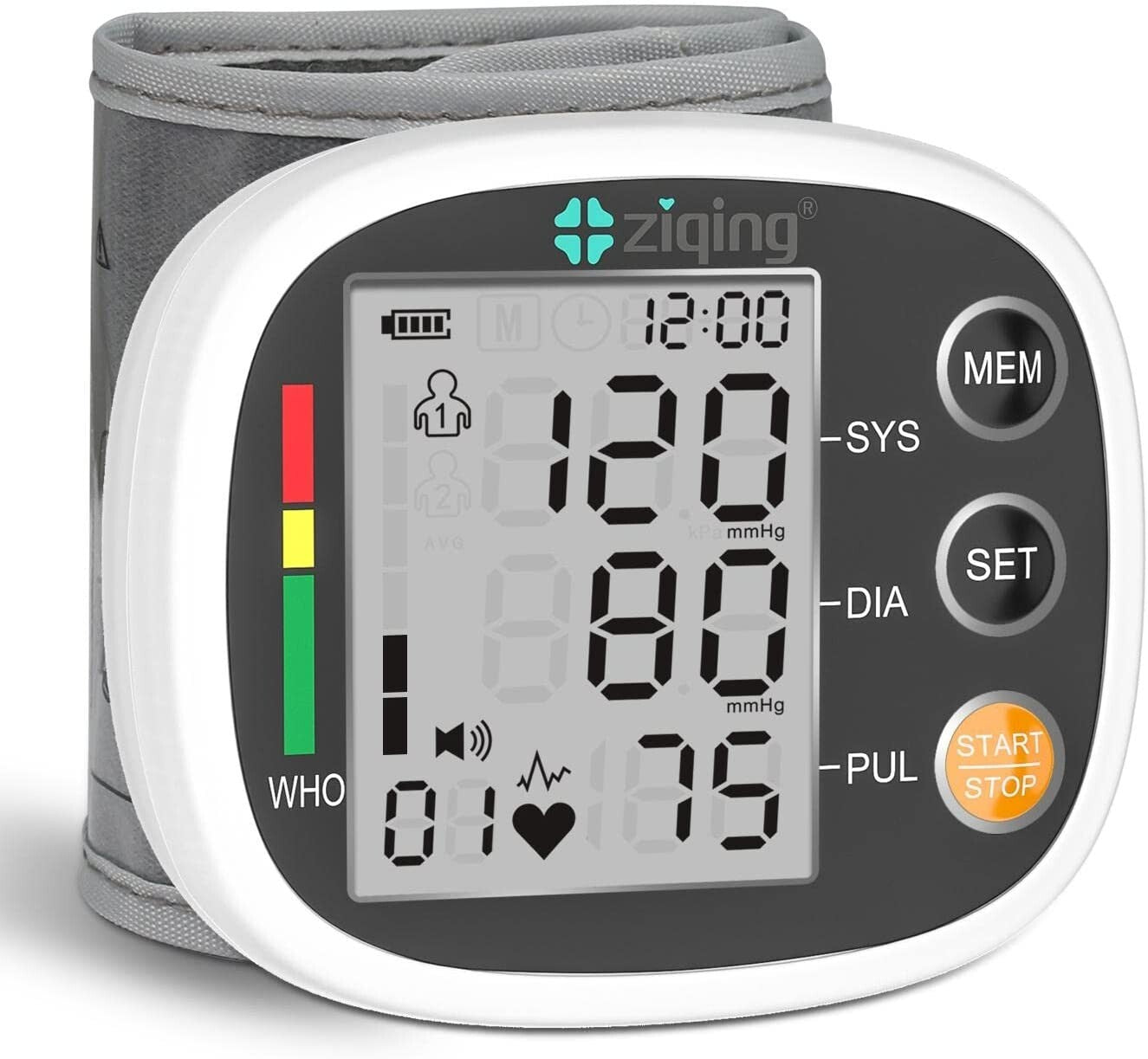Digital Wrist Blood Pressure Monitor BP Cuff Accuracy Heart Rate Machine Tester