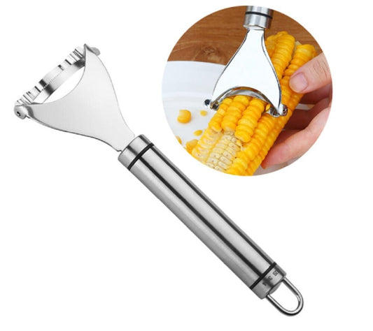 Stainless Steel Corn Cob Peeler – Kernel Stripper & Cutter Remover Kitchen Tool