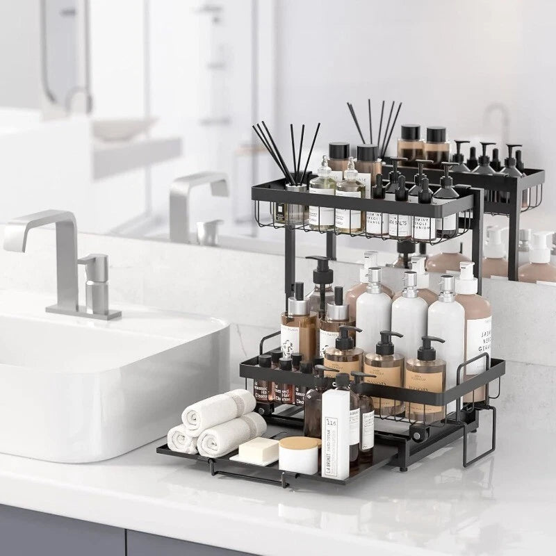 Under Sink Organizers Storage 3 Tier Slide Out Kitchen Cabinet Bathroom Storage