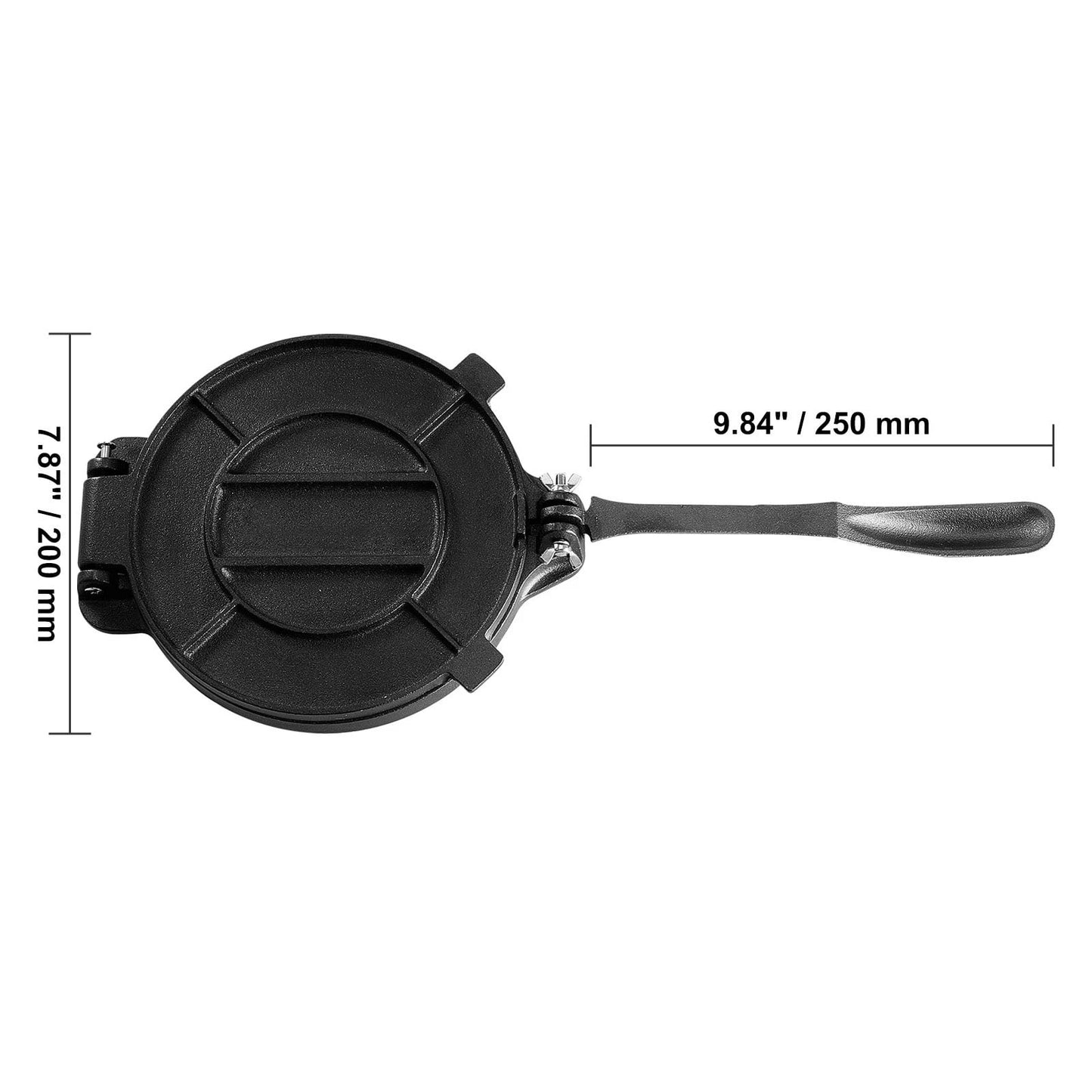 KFFKFF 10" Cast Iron Tortilla Press w/ 100 Parchment Sheets