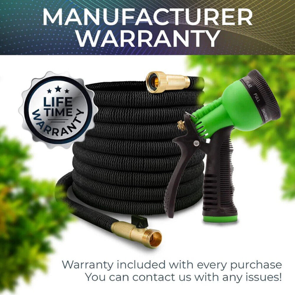 5X Stronger Deluxe Heavy Duty Expandable Flexible Garden Water Hose (50ft,100ft)