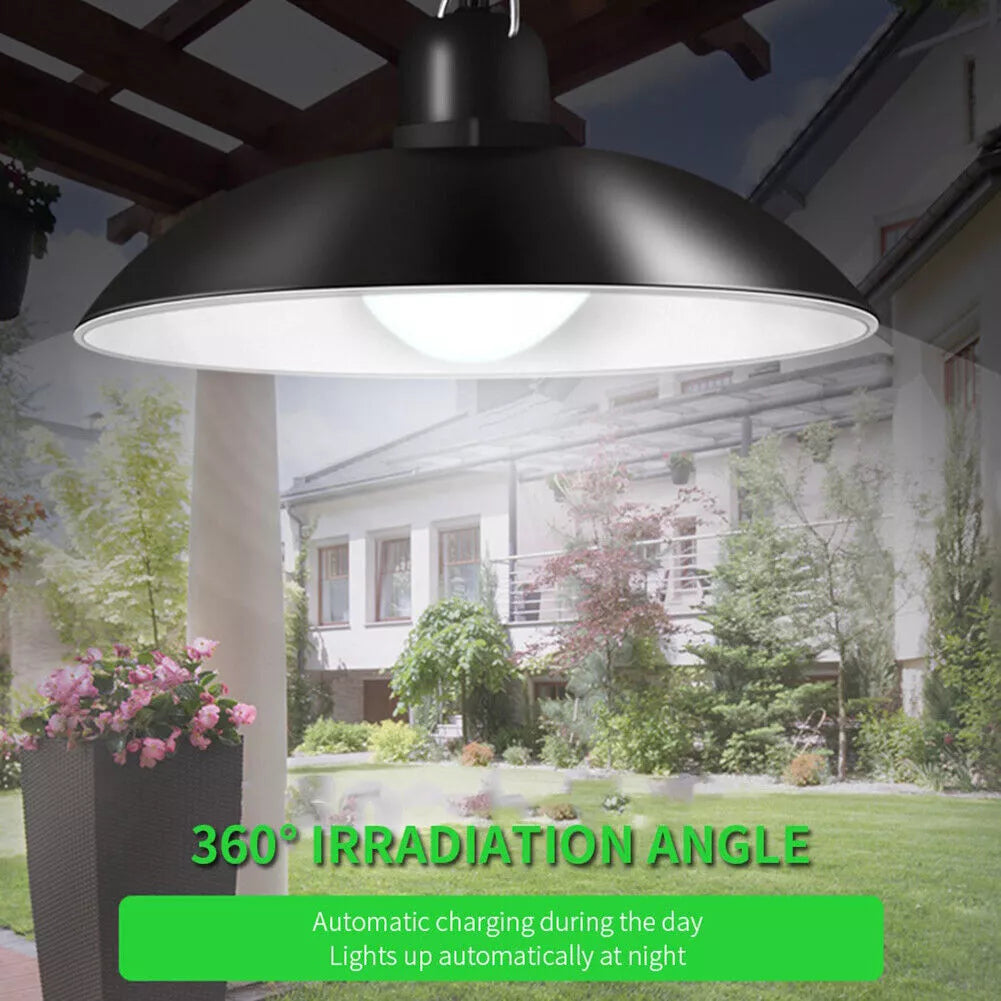 30 LED Solar Pendant Hanging Light Remote Indoor Outdoor Garden Yard Shed Lamp