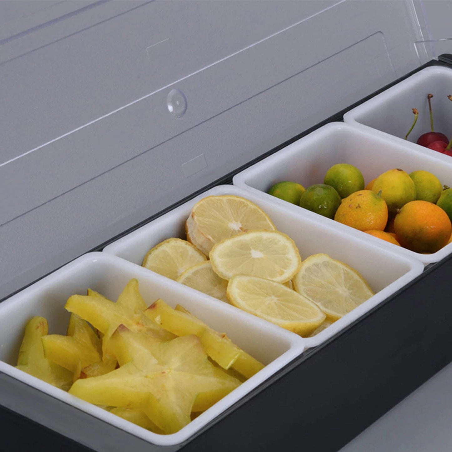5 Fruit Boxesÿwith Cover Kitchen Fruit Dispenser Storage Box 5.5?X3.3?X2.95?