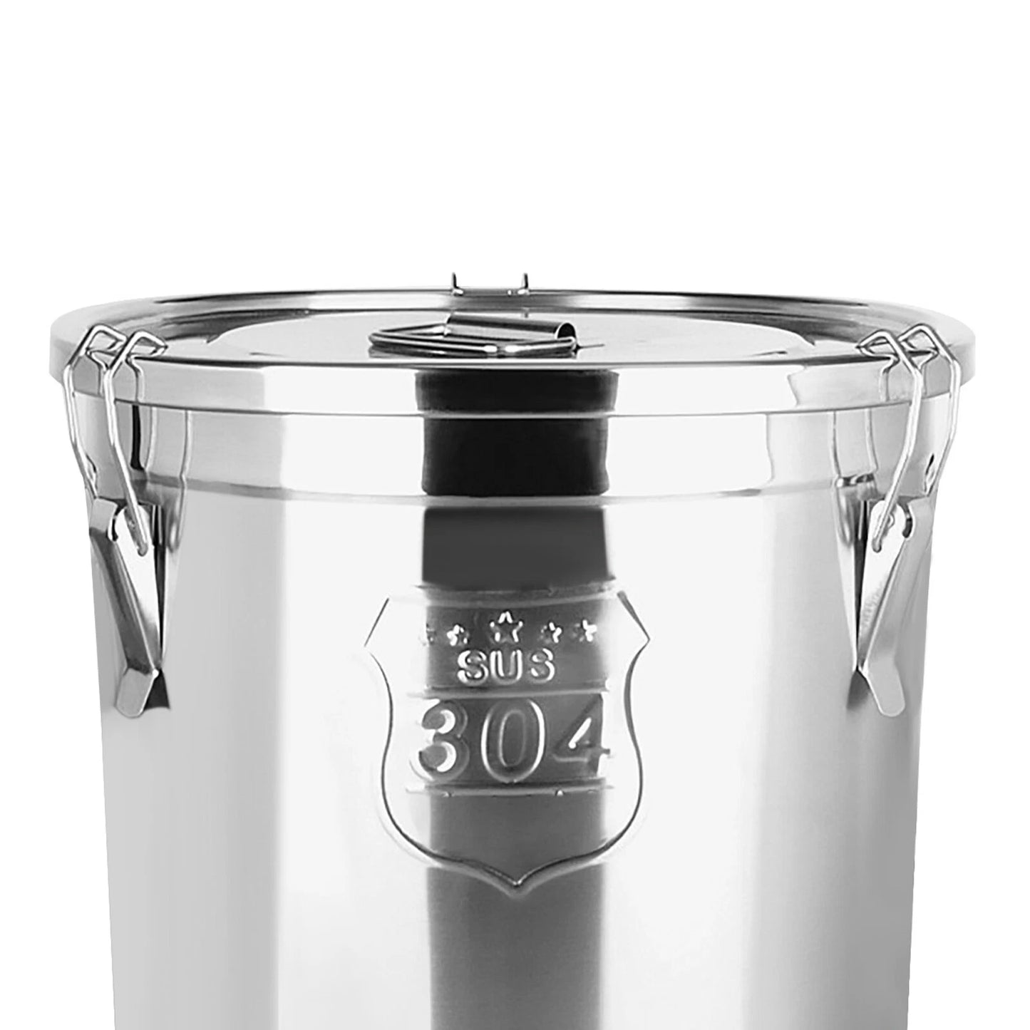 6L Stainless Steel Cereal Container Metal Kitchen Rice Storage Bucket with Lid