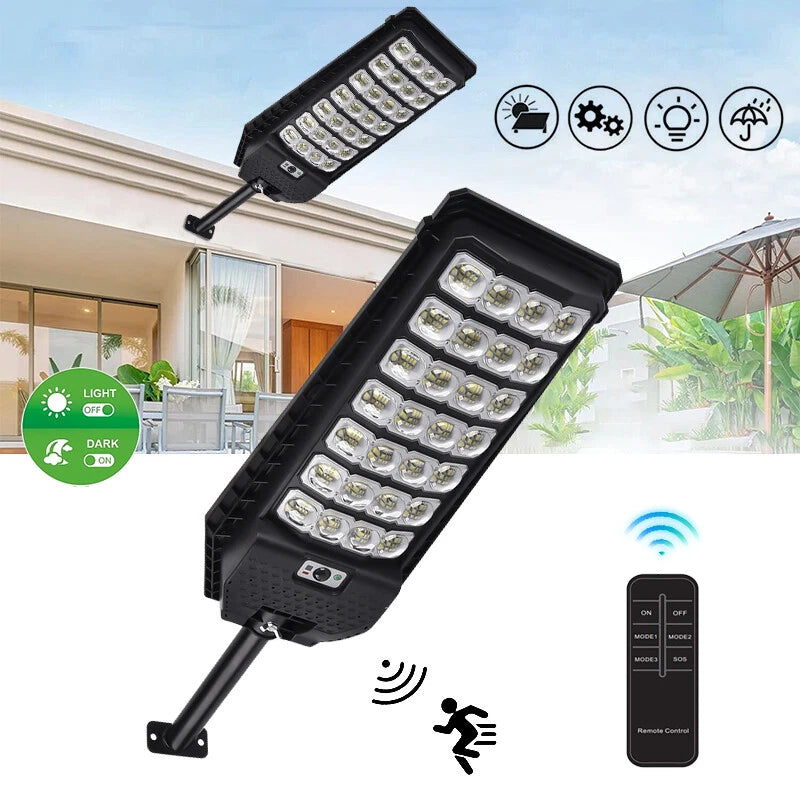 6000W Commercial Solar Street Lights LED Outdoor Dusk to Dawn Super Bright Lamp
