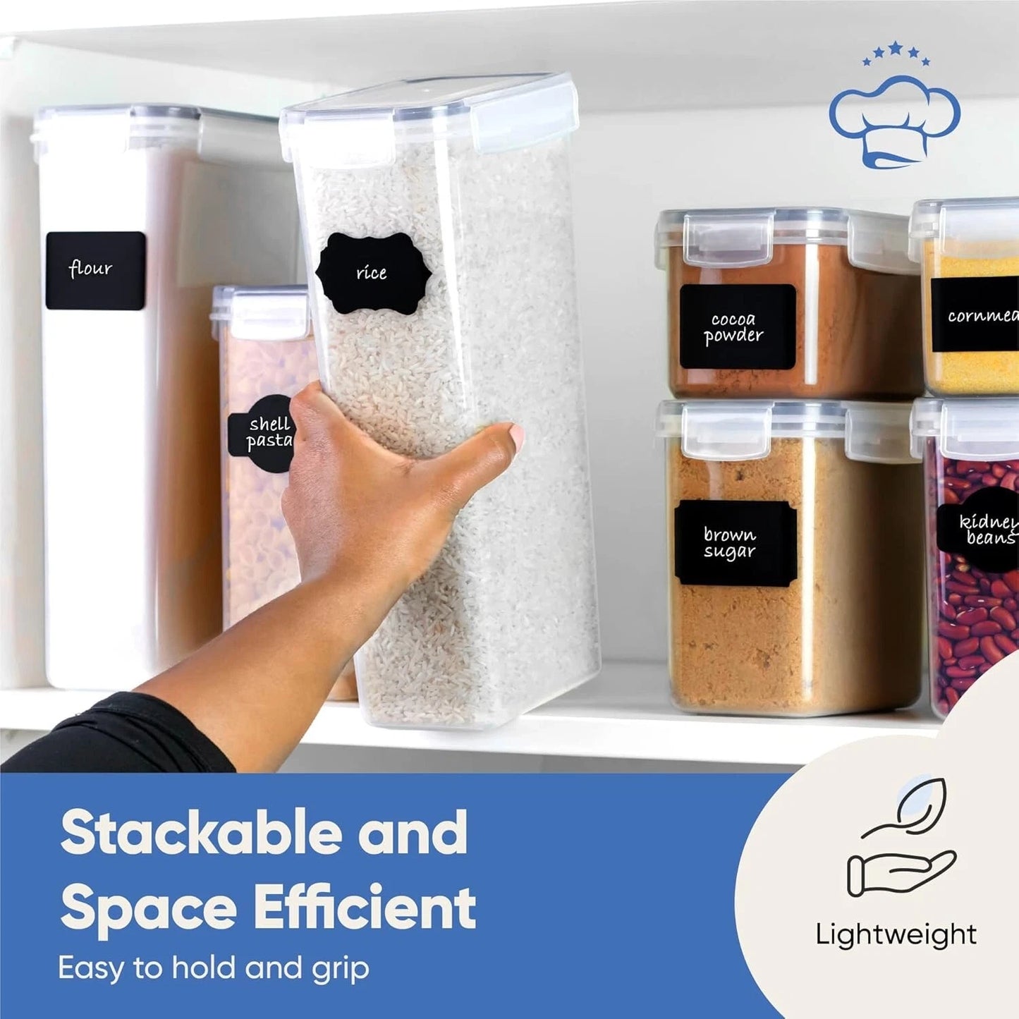 Versatile Kitchen Storage Solution: Set of 14 Airtight Food Containers & Spoons