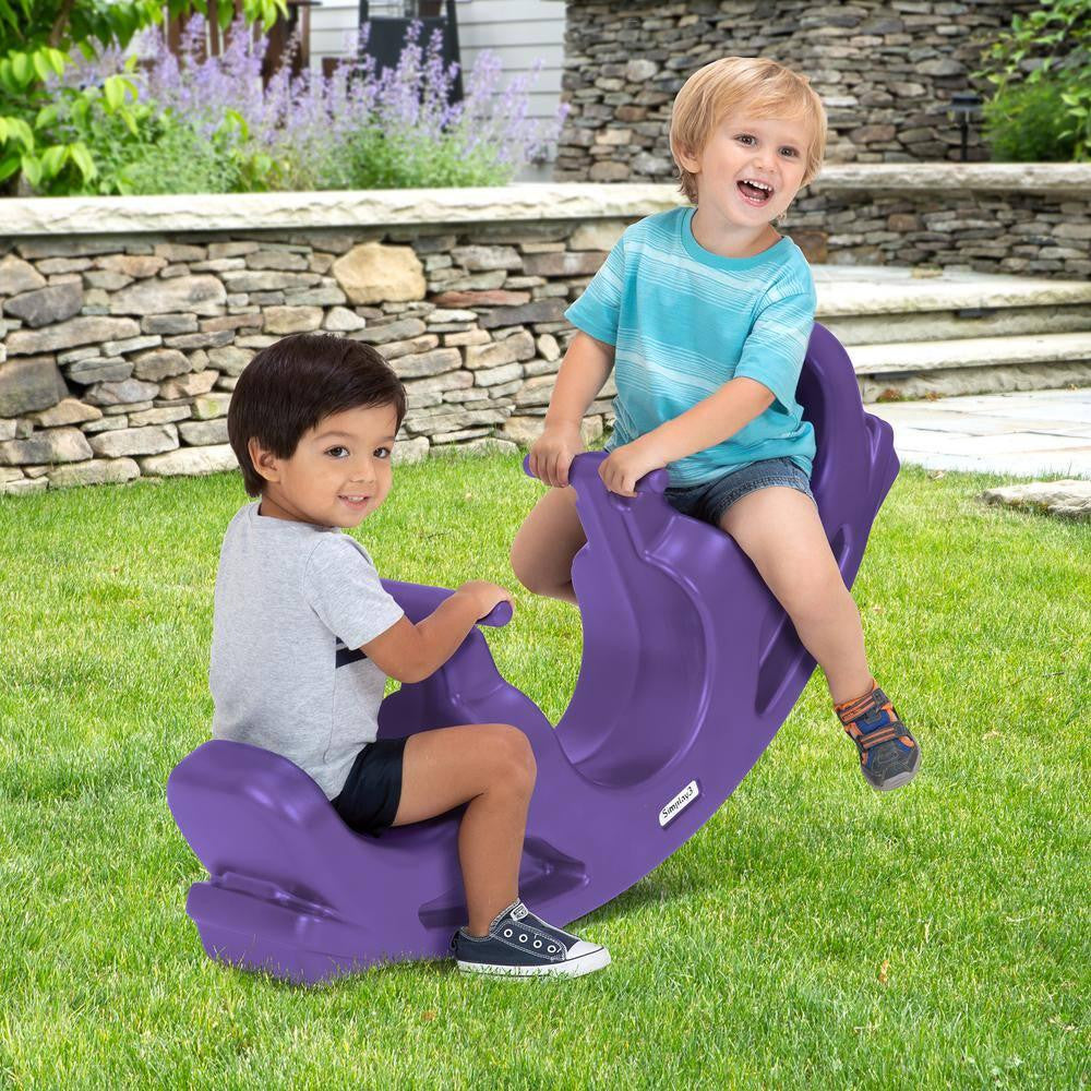 Simplay3 Rock and Roll Teeter Totter Seesaw Indoor Outdoor Purple Weather-Proof