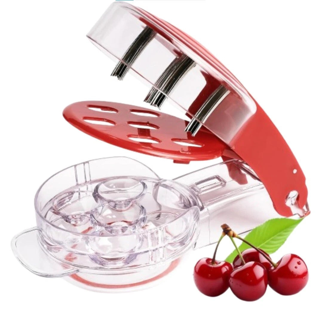 Cherry Pitter Tool Remover Cherries Seed Pitter Tool 6 at Time Quick Push Pull