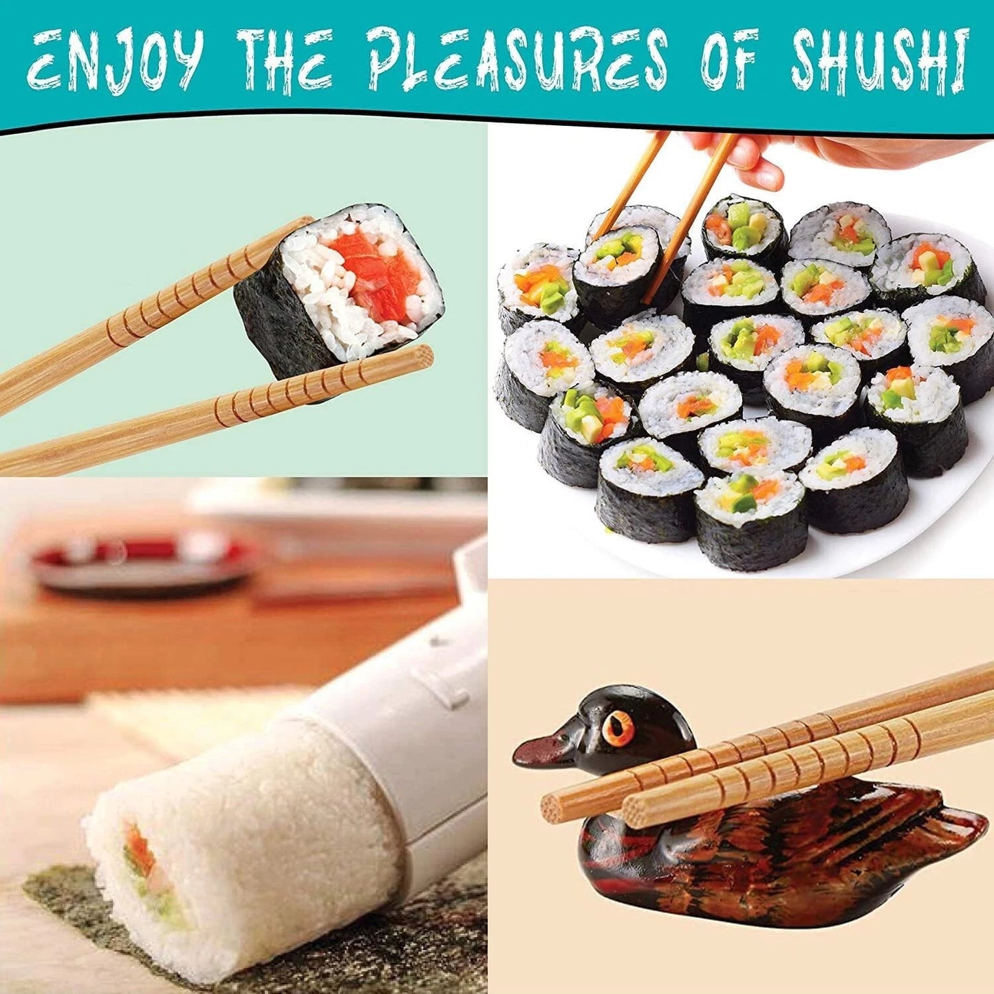Sushi Making Kit - Complete 22 Piece Sushi Maker Set for Beginners or Pros - ...