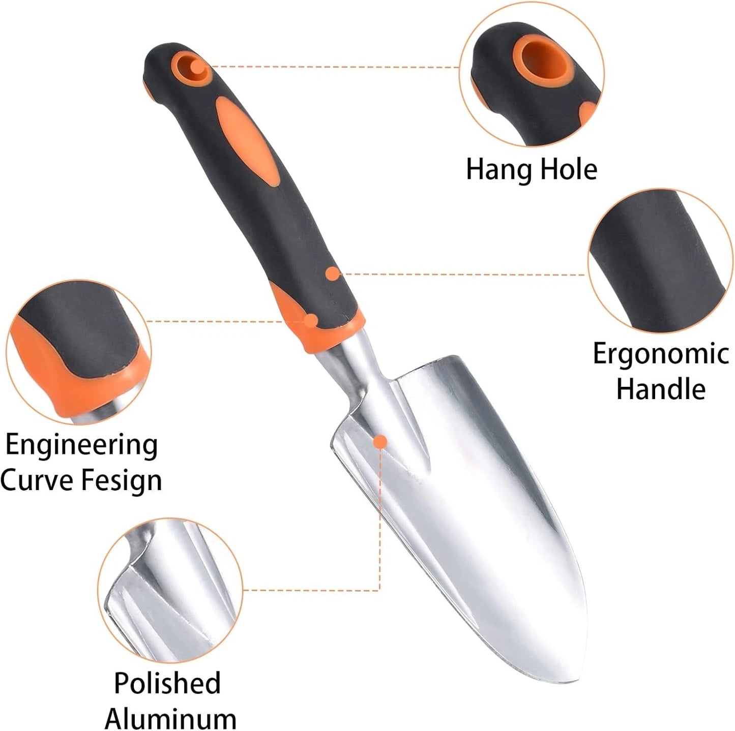 Garden Shovel Hand Trowel Mini Shovel Garden Tools Cast-Aluminum Heavy Duty Gard