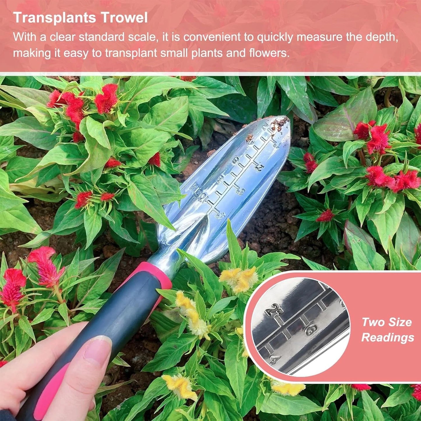 Garden Tool Set, 3PCS Heavy Duty Aluminum Gardening Tools with Soft Non-Slip Erg