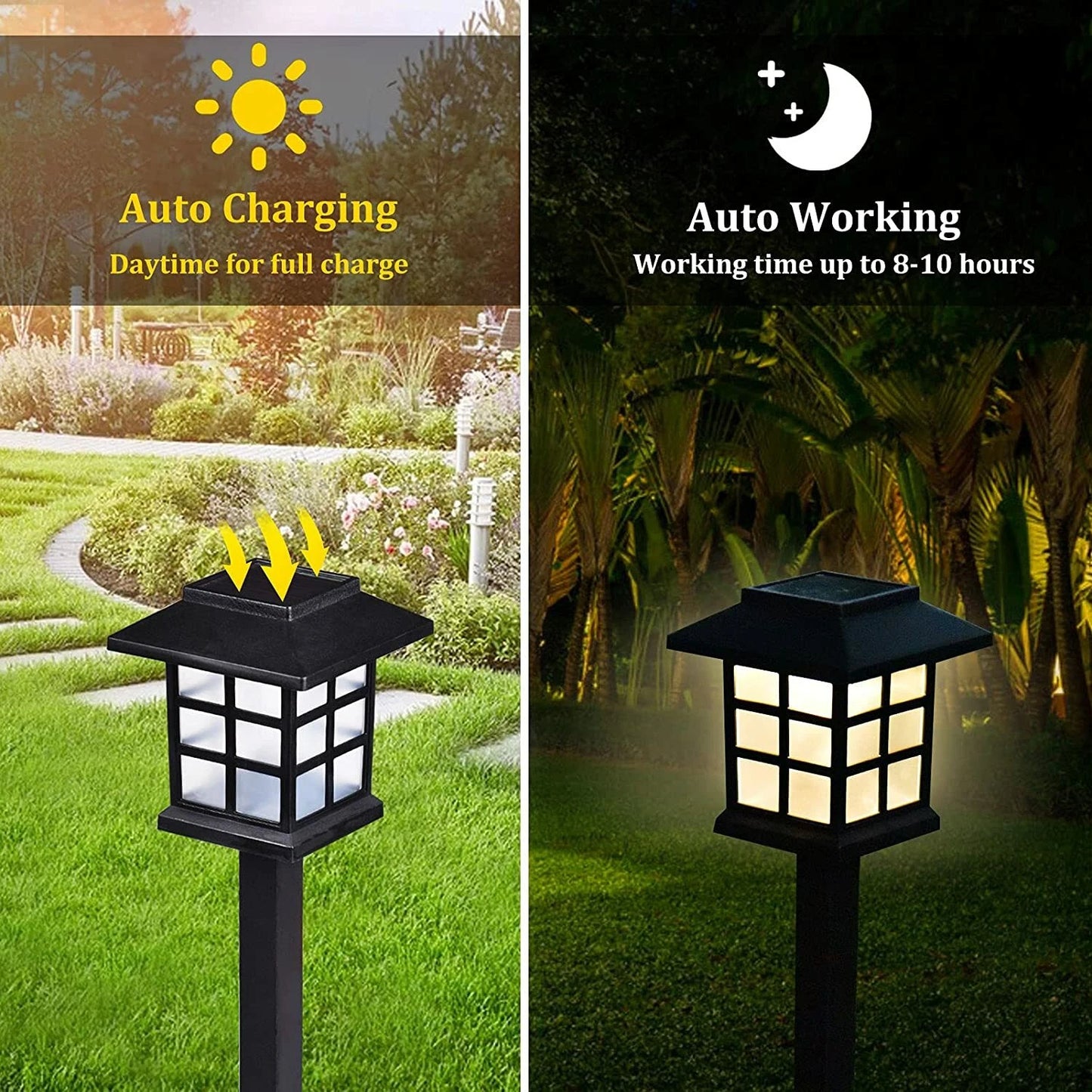 12Pack Solar Pathway Lights Outdoor Landscape Solar Waterproof Garden LED Lights