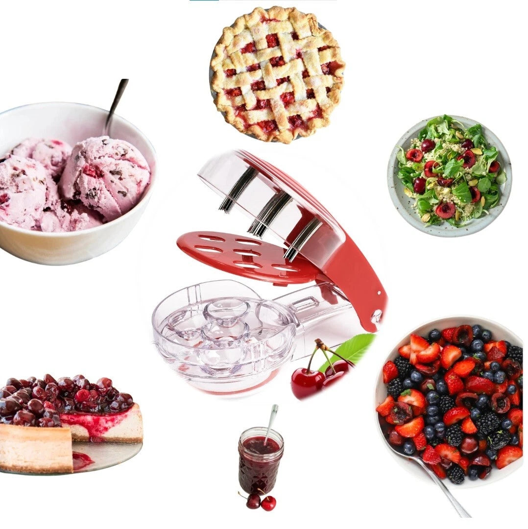 Cherry Pitter Tool Remover Cherries Seed Pitter Tool 6 at Time Quick Push Pull