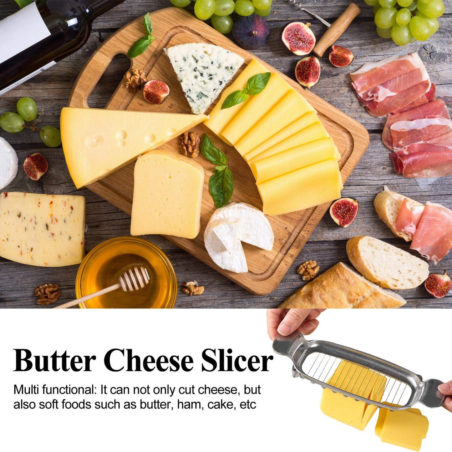 Endurance Silver Stainless Steel Butter Slicer Kitchen Accessories