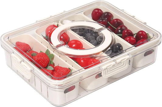FRIDGE FOOD STORAGE CONTAINER Kitchen Serving Tray Organizer Fresh Airtight Box