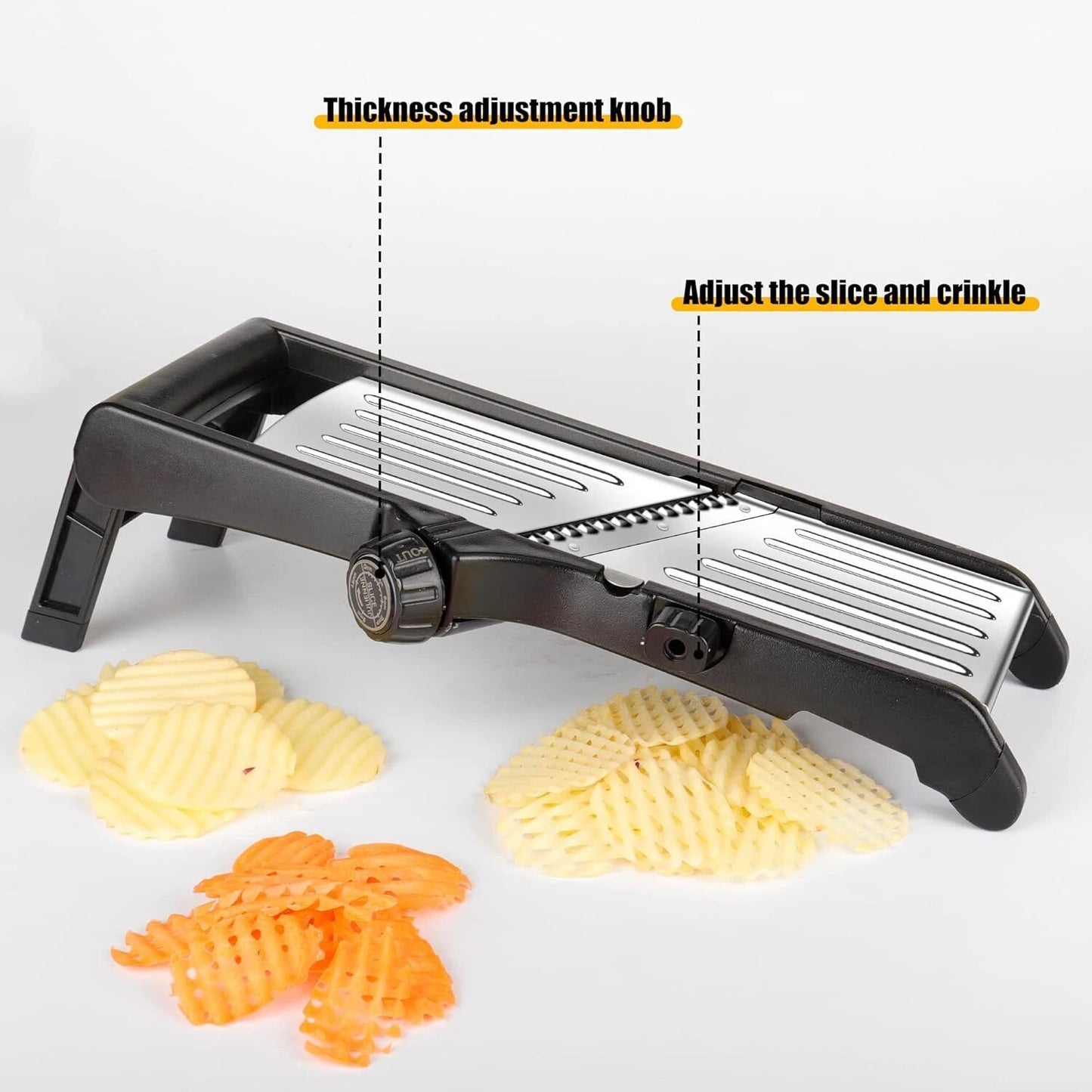 7-in-1 Adjustable Stainless Steel Mandoline Vegetable Food Slicer for Kitchen -