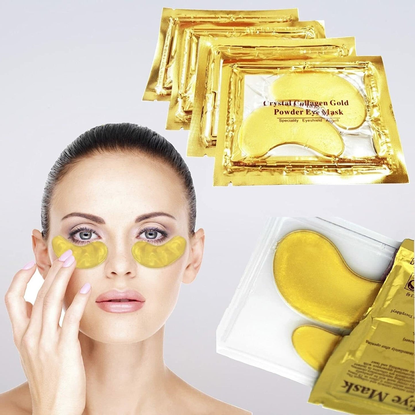 40 Pcs Gold Crystal Collagen Eye Mask Patch Wrinkle Anti Aging Dark Circle Pads